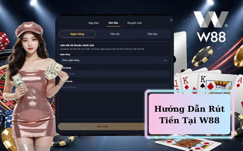 Hướng dẫn rút tiền tại W88